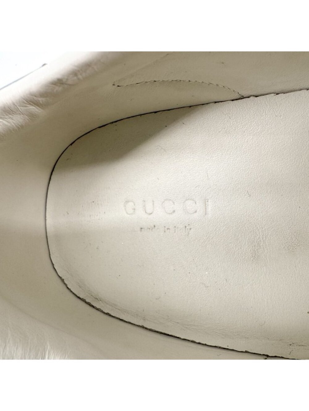 Gucci Ace GG Interlock Logo Low Top Sneakers White Leather Size 39 US 9 Women - Picture 13 of 14
